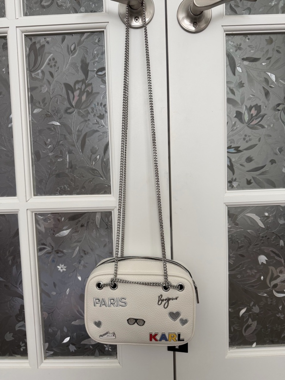 Karl Lagerfeld Paris Meuricel mini leather handbag NWT - Picture 10 of 15